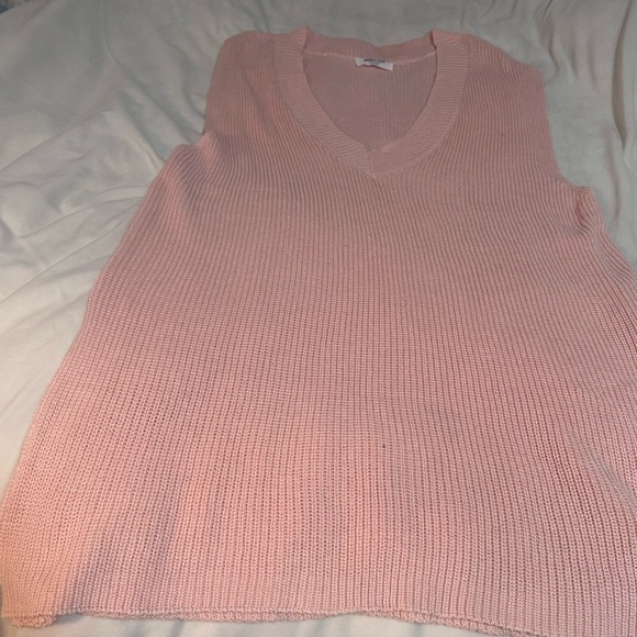 Double Zero Peach Pink  V-Neck Women's Sweater M - Picture 1 of 3